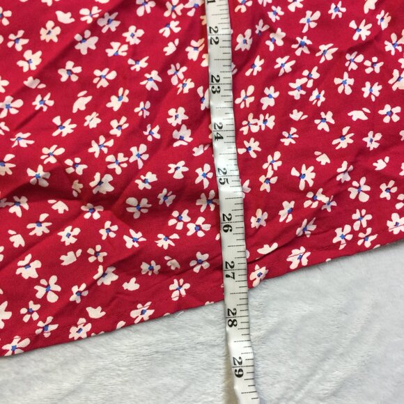 Vince Camuto Blouse Top 2X Womans Plus Pink White Floral Off The Shoulder Ruffle - Picture 9 of 14